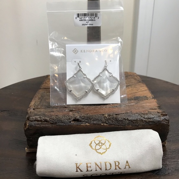 NWT Kendra Scott Silver Ivory MOP Kirsten’s! - Picture 10 of 10